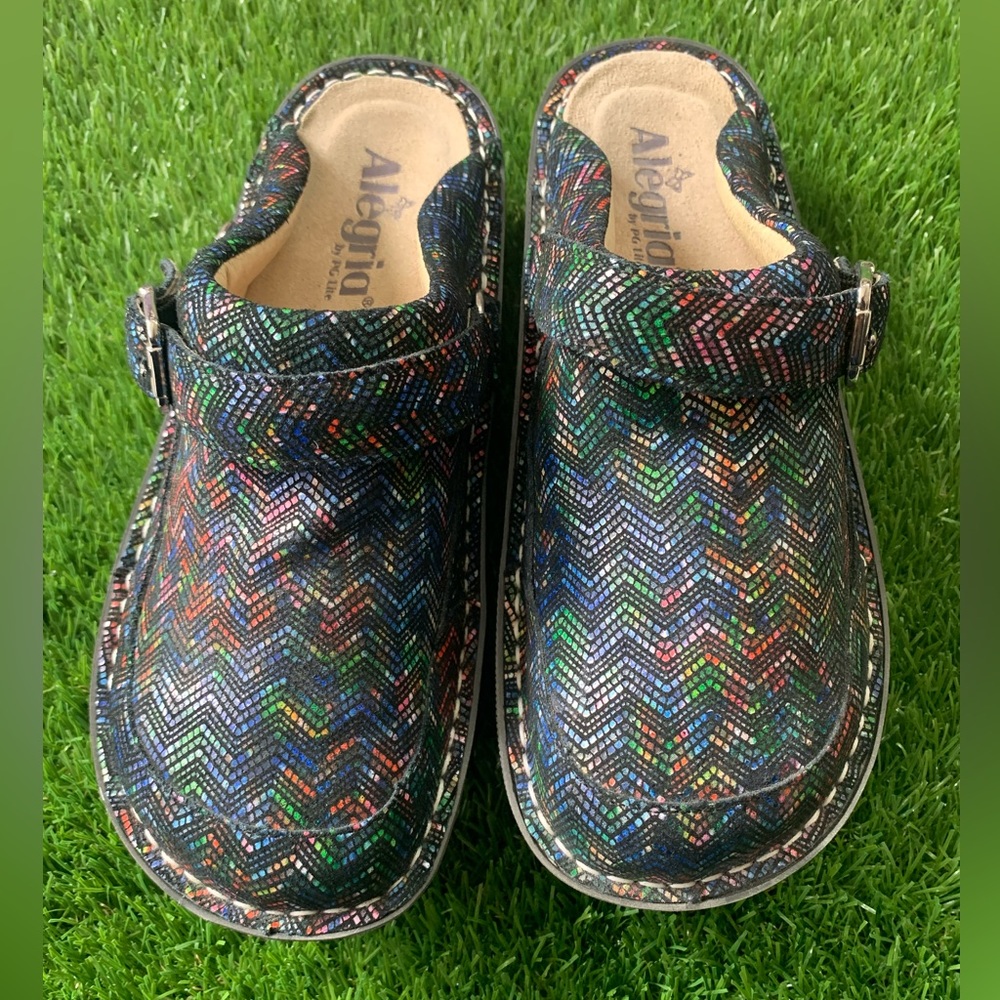 Alegria Seville Ric Rack Rainbow Clog 37 - Picture 5 of 8
